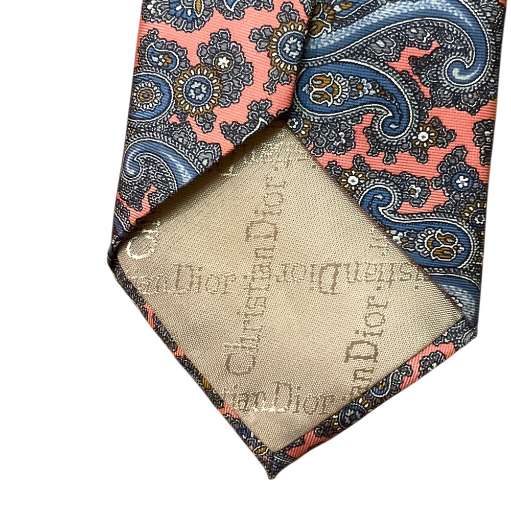 🆕 Christian Dior Silk Paisley Neck Tie - Picture 6 of 6